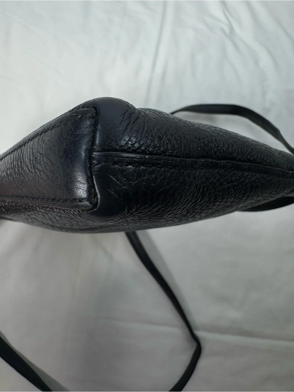 Coach Black Pebbled‎ Leather Crossbody Wristlet 25 Clutch Bag